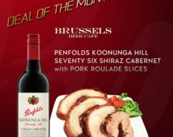 Penfolds Koonunga Hill Seventy Six Shiraz Cabernet with Pork Roulade Slices